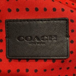 New Red and Black Coach Bandana Print Backpack